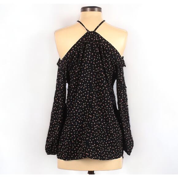 Bishop and Young Dark Navy Geometric Halter Blouse - Picture 2 of 7